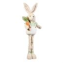 Hop Into Spring Table Decor, Fabric Bunny with Extendable Legs, 36.25"H, Asst of 2