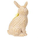 Hop Into Spring Table Decor Resin Basketweave Bunny with Ribbon, 7.7"H