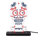 New England Patriots NFL Football Sugar Skull Desklite LED Decor