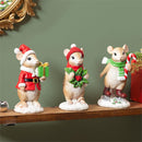 Twas the Night Table Decor Resin Christmas Mouse, 6.25"H, Asst of 3
