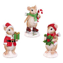 Twas the Night Table Decor Resin Christmas Mouse, 6.25"H, Asst of 3