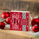 North Carolina State University Block, Holiday, 6x6