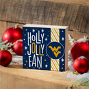 West Virginia University Block, Holiday, 6x6