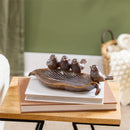 VivaStyle Table Decor, Ceramic Leaf with Birds, 11"L