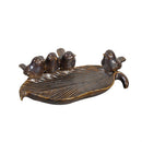 VivaStyle Table Decor, Ceramic Leaf with Birds, 11"L