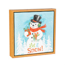 Heartfelt Cheer Table Decor Wood Framed Canvas, 6", Asst of 2
