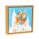 Heartfelt Cheer Table Decor Wood Framed Canvas, 6", Asst of 2
