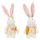 Hop Into Spring Table Decor, Sitting Bunny Plush, 15.75"H, Asst of 2