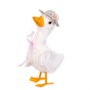 Hop Into Spring Table Decor Natural Fiber Goose with Hat, 6.3"H, Asst of 2