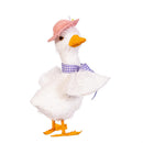 Hop Into Spring Table Decor Natural Fiber Goose with Hat, 6.3"H, Asst of 2
