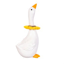 Hop Into Spring Table Decor Resin Goose with Floral Collar, 8"H, Asst of 2