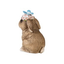 Hop Into Spring Table Decor Resin Floral Bunny, 3.75"H, Asst of 2, CDU