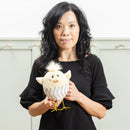 Hillside Pasture Table Decor Fabric Chick in Egg, Asst of 2, 7.8"H