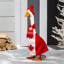 Giddy the Goose 21-inch metal porch statue with Maple Pride outfit; goose and outfit included | TD4X8GS25