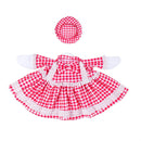 Giddy the Goose 21-inch metal porch statue with Plaid Dress outfit; goose and outfit included | TDMPSGS26