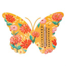Cottage Garden Outdoor Wall Thermometer, Metal Butterflies, 15", 3 Asst