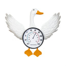 Hillside Pasture Outdoor Wall Thermometer, Metal Goose, 14"H