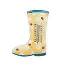 Cottage Garden Outdoor Thermometer, Metal Gardening Rain Boots, 14", 3 Asst
