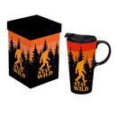 High Country Travel Cup Ceramic Perfect Cup, Big Foot Sunset, 17oz, Gift Box