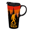 High Country Travel Cup Ceramic Perfect Cup, Big Foot Sunset, 17oz, Gift Box