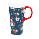 American Classic Ceramic Perfect Cup, Blooming Americana, 17oz, Gift Box