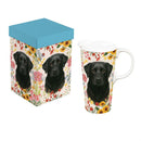 Hillside Pasture Pet Travel Cup Ceramic Perfect Cup, Black Labrador Dog, 17oz, Gift Box