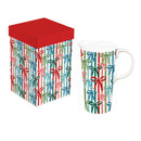 Heartfelt Cheer Travel Cup Ceramic Perfect Cup, Bows, 17oz, Gift Box