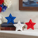 Red, White, & Bloom Figurine, Mini Wood Star, 3 Asst, CDU