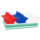 Red, White, & Bloom Figurine, Mini Wood Star, 3 Asst, CDU
