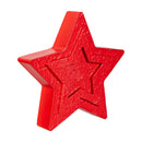 Red, White, & Bloom Figurine, Mini Wood Star, 3 Asst, CDU
