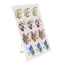 Hillside Pasture Magnet, Wood & Epoxy Floral Sentiment, Asst of 4, Display