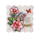 Hillside Pasture Magnet, Wood & Epoxy Floral Sentiment, Asst of 4, Display