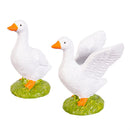 Hillside Pasture Token, Resin Silly Goose, Asst of 2, Basket Display