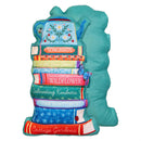 Cottage Garden Throw Pillow, Shaped, Stacked Books with Teapot, 10" x 16.5"