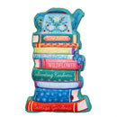 Cottage Garden Throw Pillow, Shaped, Stacked Books with Teapot, 10" x 16.5"