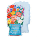 Cottage Garden Throw Pillow, Shaped, Flowers in Planter, 10" x 16.5"