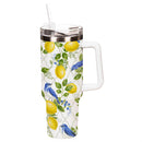 Seaside Retreat Songbird Citrus Tumbler Stainless Steel Canyon Cup, 40oz, Window Box