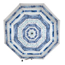 Blue Coastal Umbrella Manual Compact with Sleeve, Shibori, 38" Canopy x 22.5"H