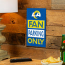 Los Angeles Rams Fan Parking USA Metal Wall Sign, 7.5" x 11.5"