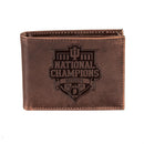 Indiana University, Div 1 Champs, Wallet, Bi-fold, Brown
