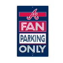 Atlanta Braves Fan Parking USA Metal Wall Sign, 7.5" x 11.5"