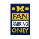 University Of Michigan Fan Parking USA Metal Wall Sign, 7.5" x 11.5"