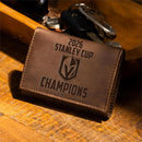 Vegas Golden Knights 2026 Stanley Cup Champions Brown Leather Tri-Fold Wallet