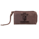 Vegas Golden Knights 2026 Stanley Cup Champions Brown Leather Wristlet Wallet