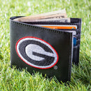 University of Georgia Black Bi-Fold Embroidered Wallet w/ RFID Blocking