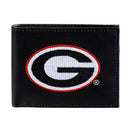 University of Georgia Black Bi-Fold Embroidered Wallet w/ RFID Blocking