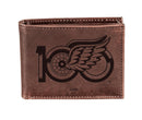 Detroit Red Wings, 100 Anniversary Wallet, Bi-fold, Brown