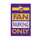 Minnesota Vikings Fan Parking USA Metal Wall Sign, 7.5" x 11.5"