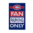 Montreal Canadiens Fan Parking USA Metal Wall Sign, 7.5" x 11.5"