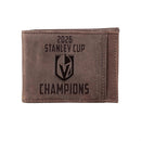 Vegas Golden Knights 2026 Stanley Cup Champions Brown Leather Front Pocket Wallet w/RFID Blocking